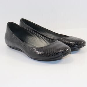 Cole Haan Nike Air Black Embossed Leather‎ Flats Women’s 6.5M